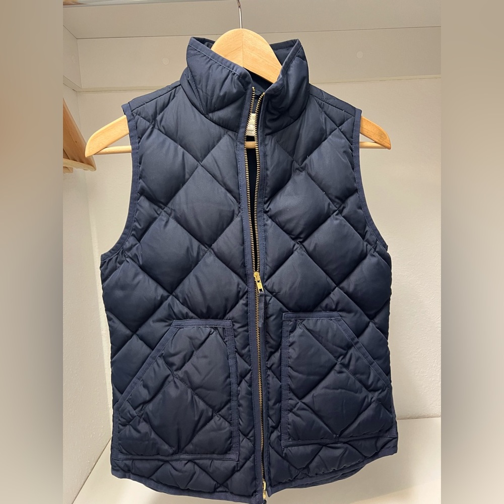 JCrew XXS Navy Quilted Vest